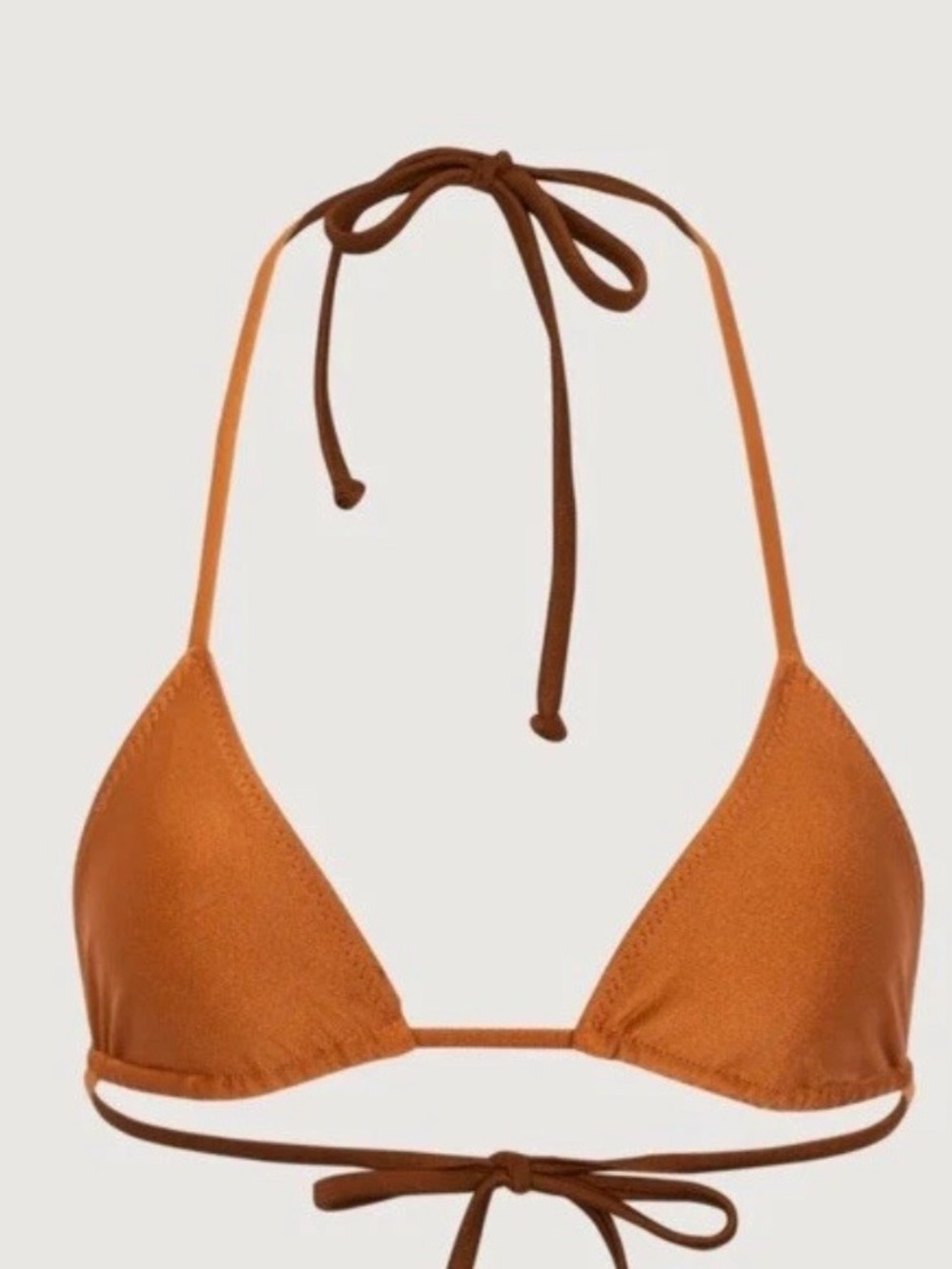 Reversible Triangle Bikini Top in Burnt Orange